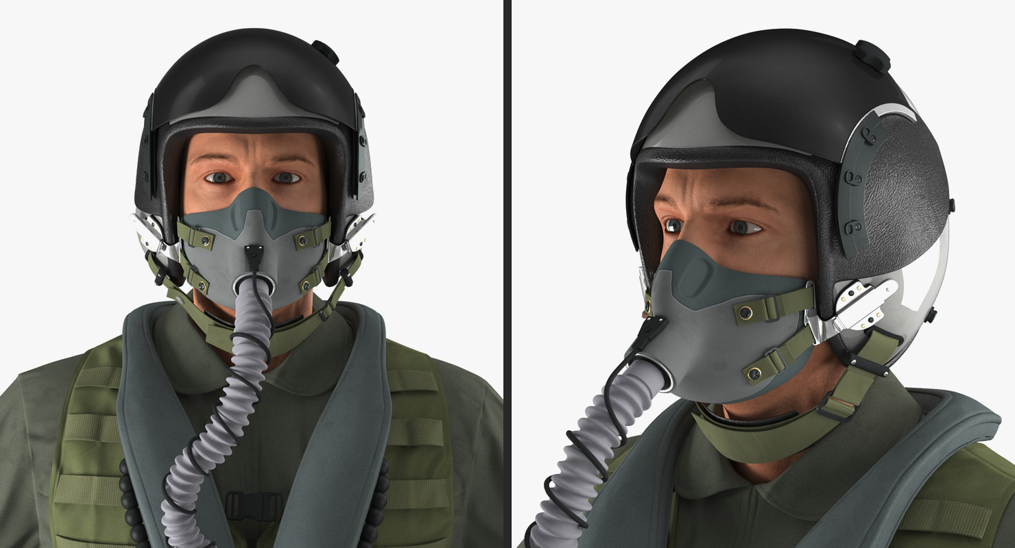 3D Military Jet Fighter Pilot Rigged model