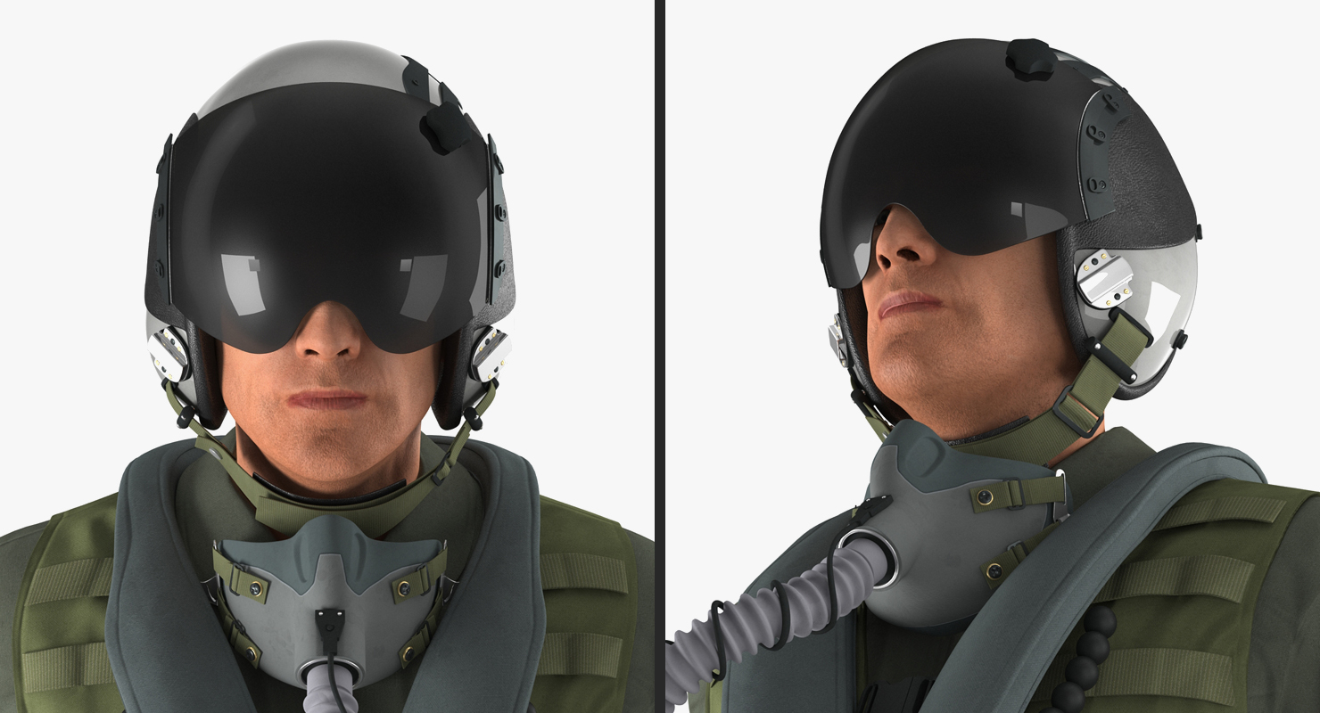 3D Military Jet Fighter Pilot Rigged model