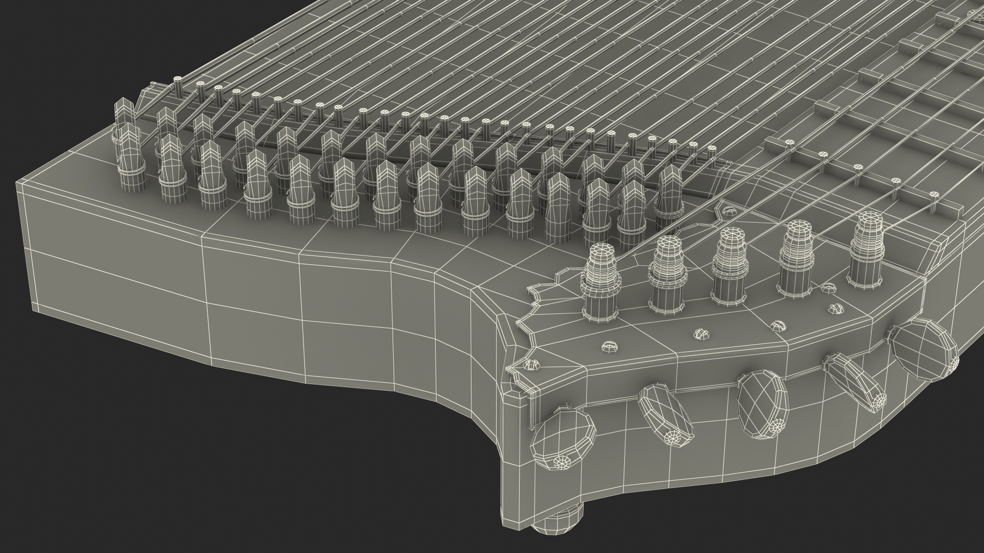 Concert Zither 3D model