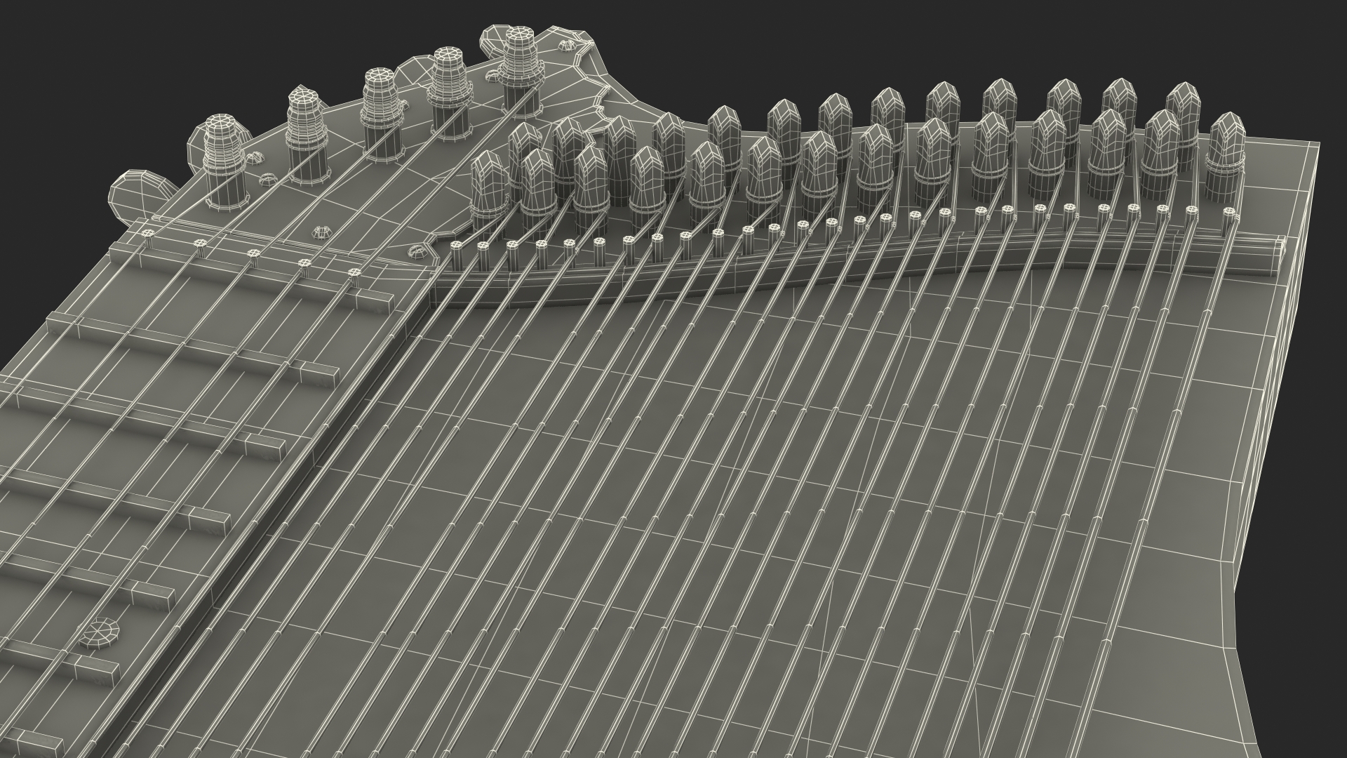 Concert Zither 3D model