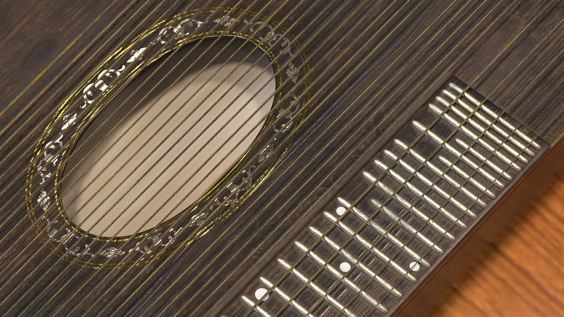 Concert Zither 3D model