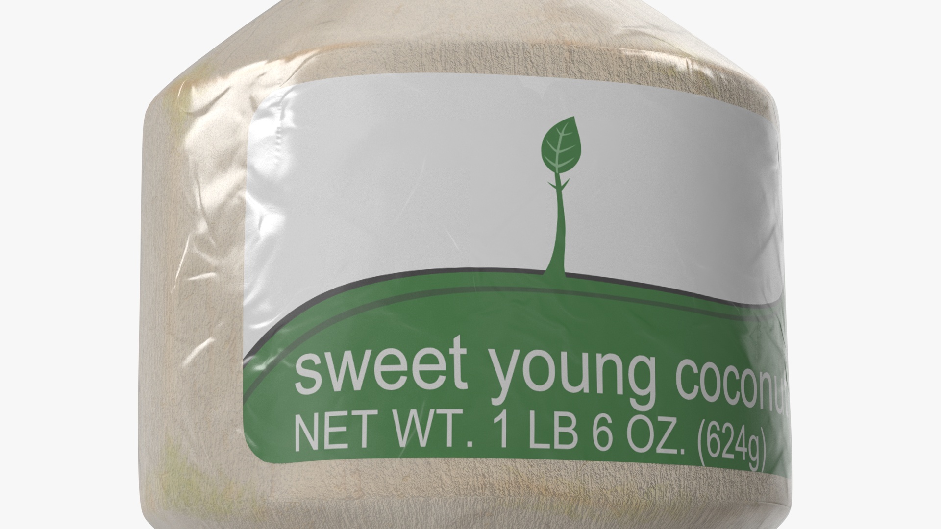 Fresh Young Shelled Coconut Pack 3D