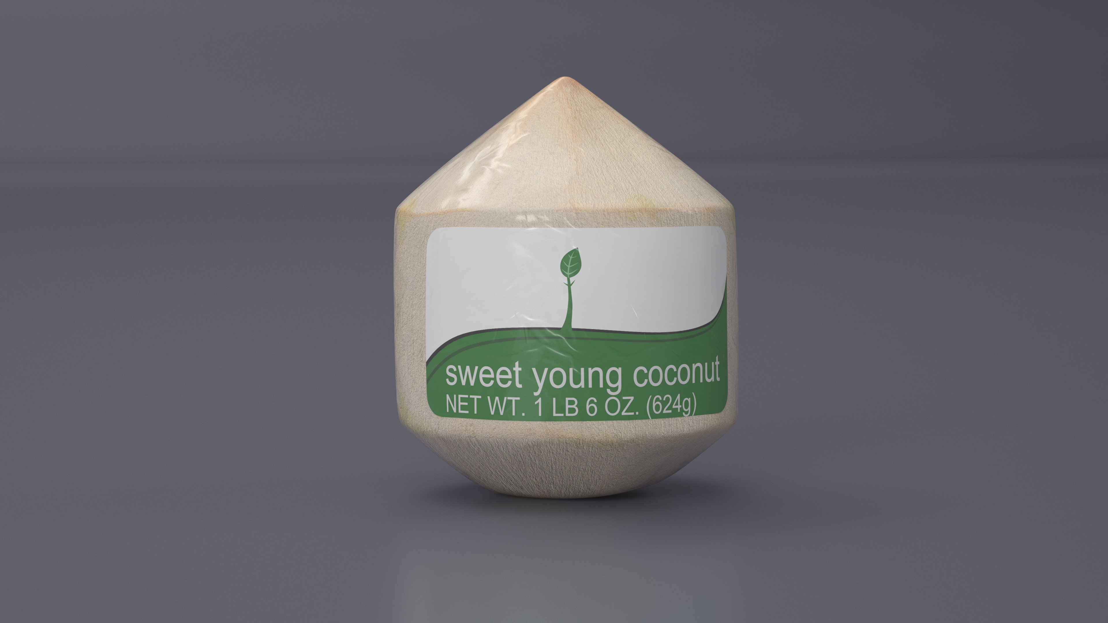 Fresh Young Shelled Coconut Pack 3D