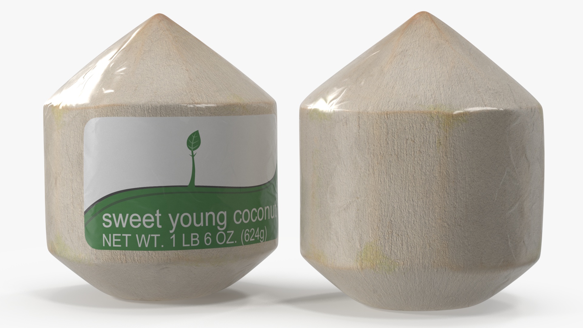 Fresh Young Shelled Coconut Pack 3D