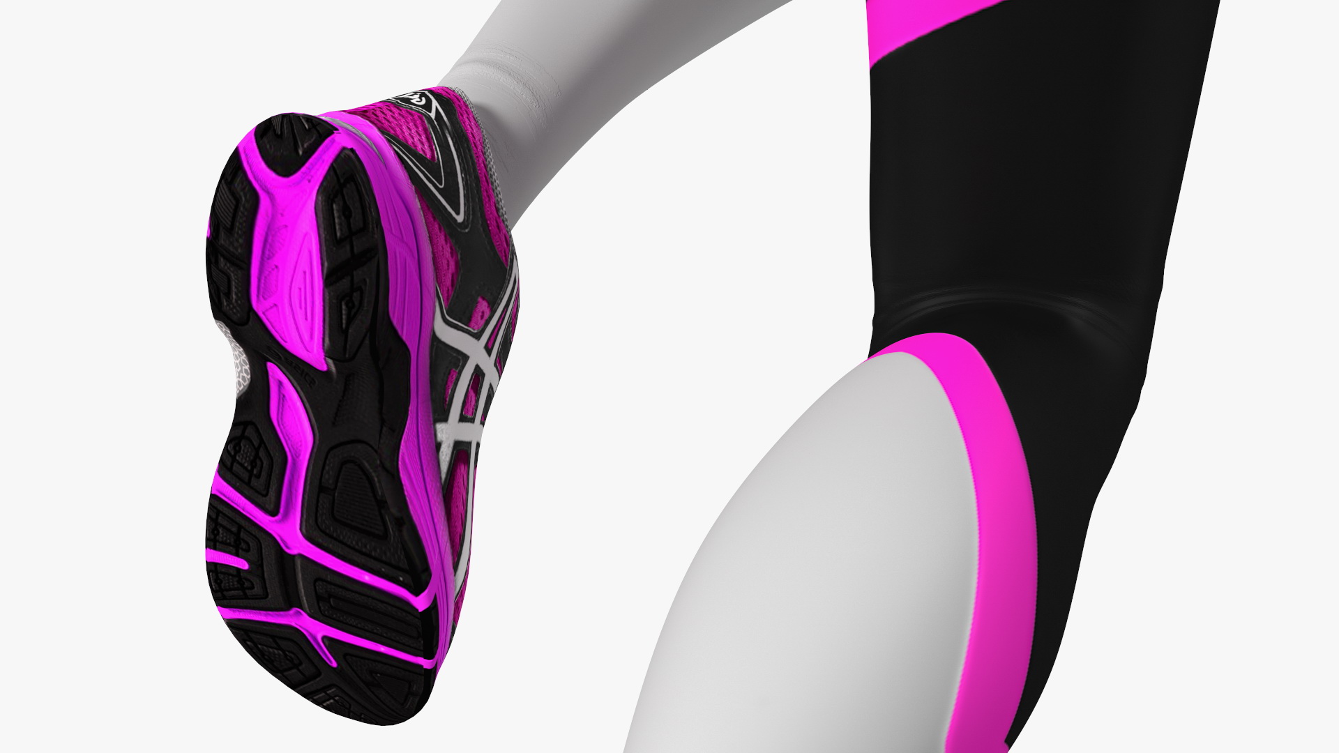 3D model Woman Athlete with Starting Block Rigged