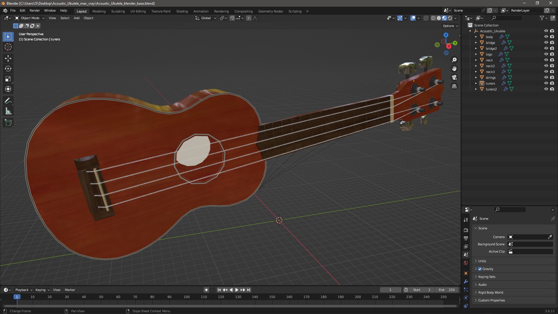 3D Acoustic Ukulele