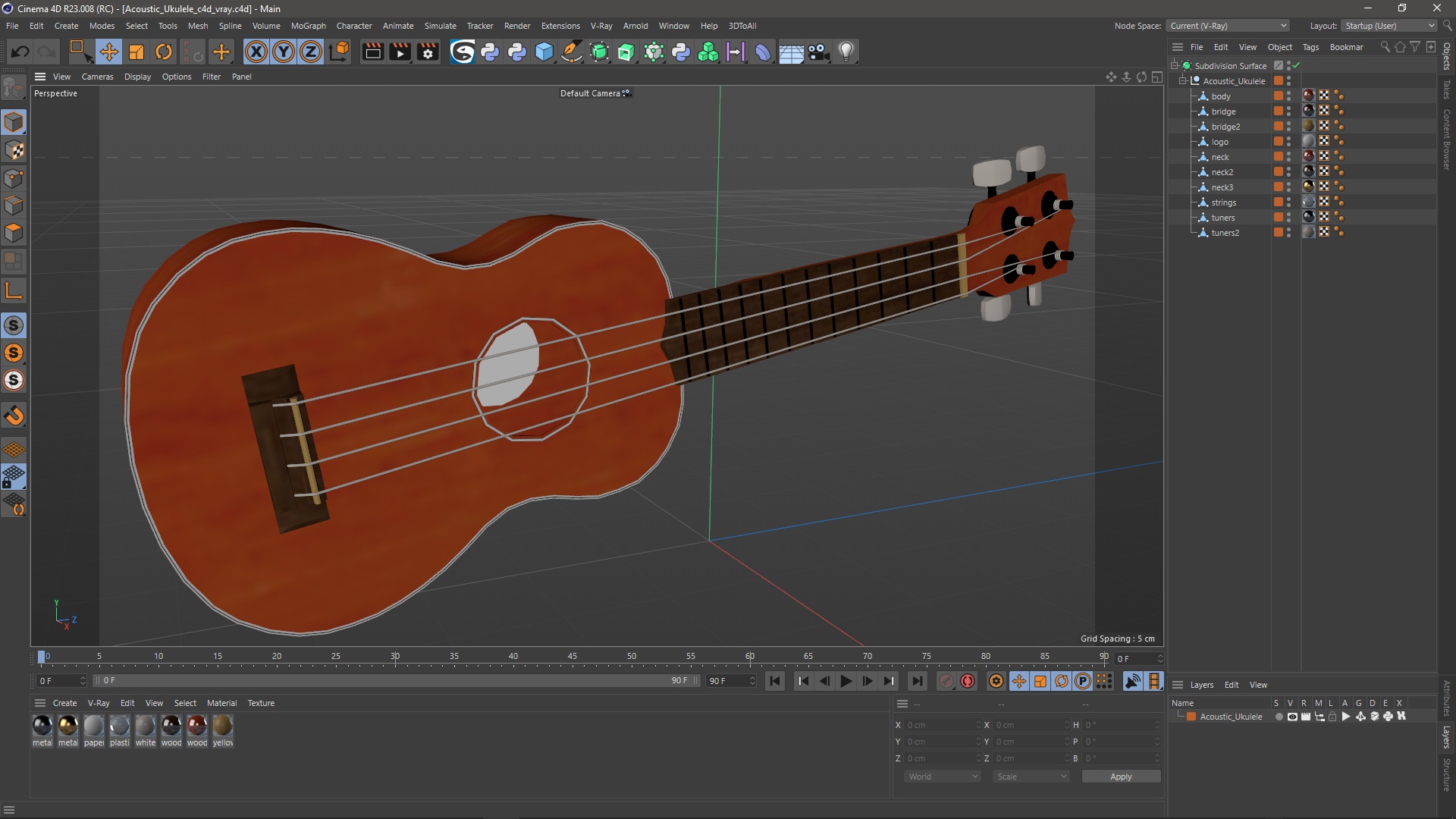 3D Acoustic Ukulele