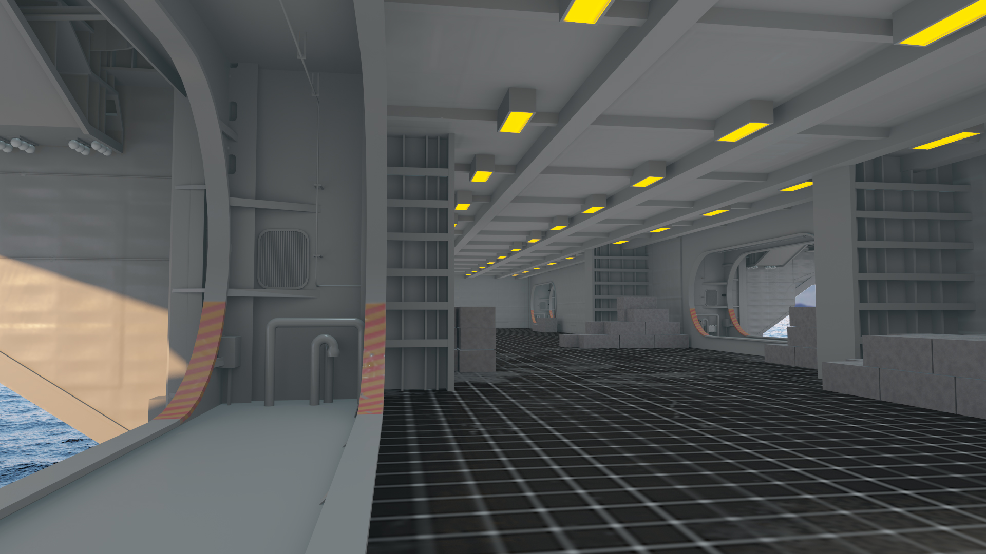 USS Gerald Ford Aircraft Carrier Rigged 3D model