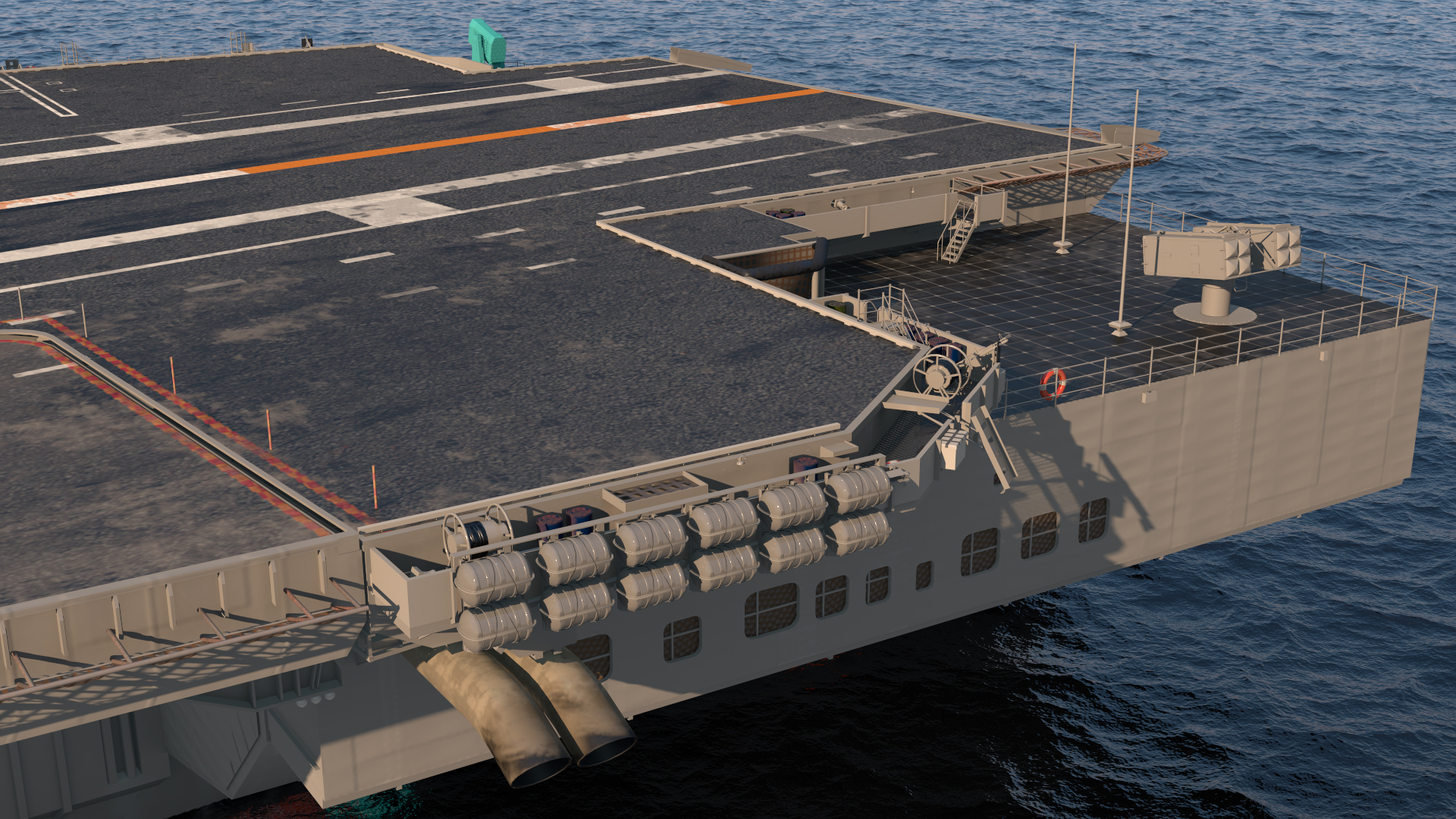 USS Gerald Ford Aircraft Carrier Rigged 3D model
