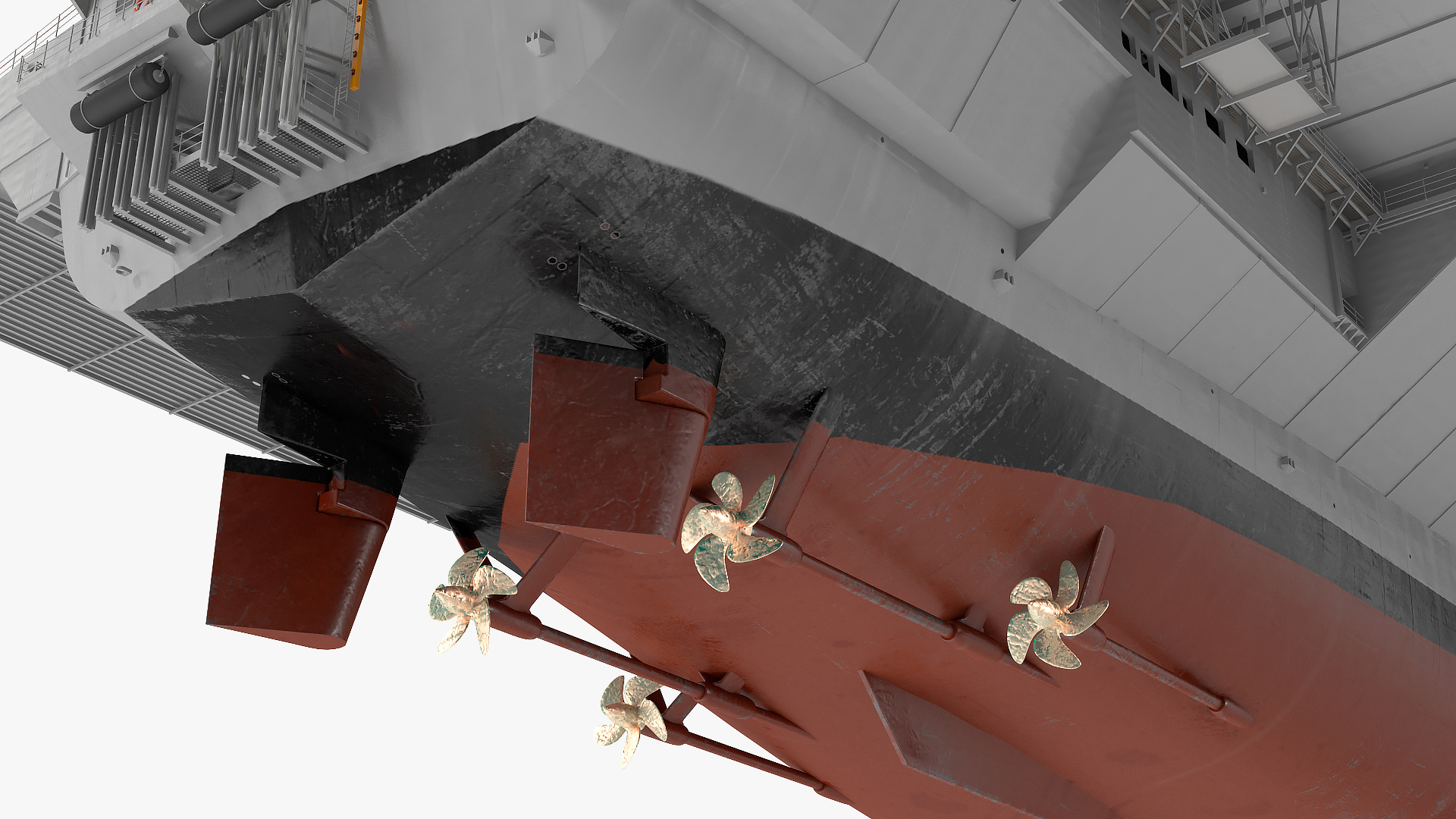 USS Gerald Ford Aircraft Carrier Rigged 3D model
