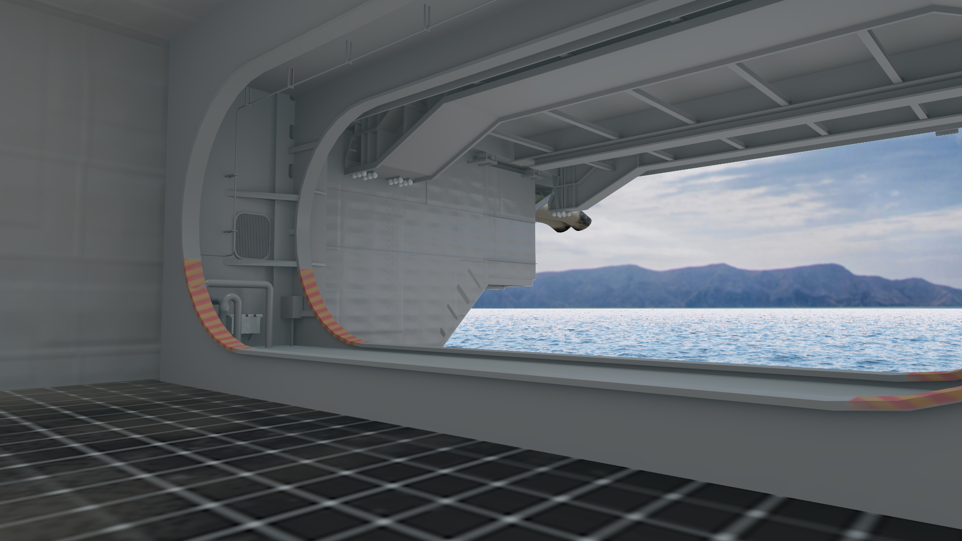 USS Gerald Ford Aircraft Carrier Rigged 3D model