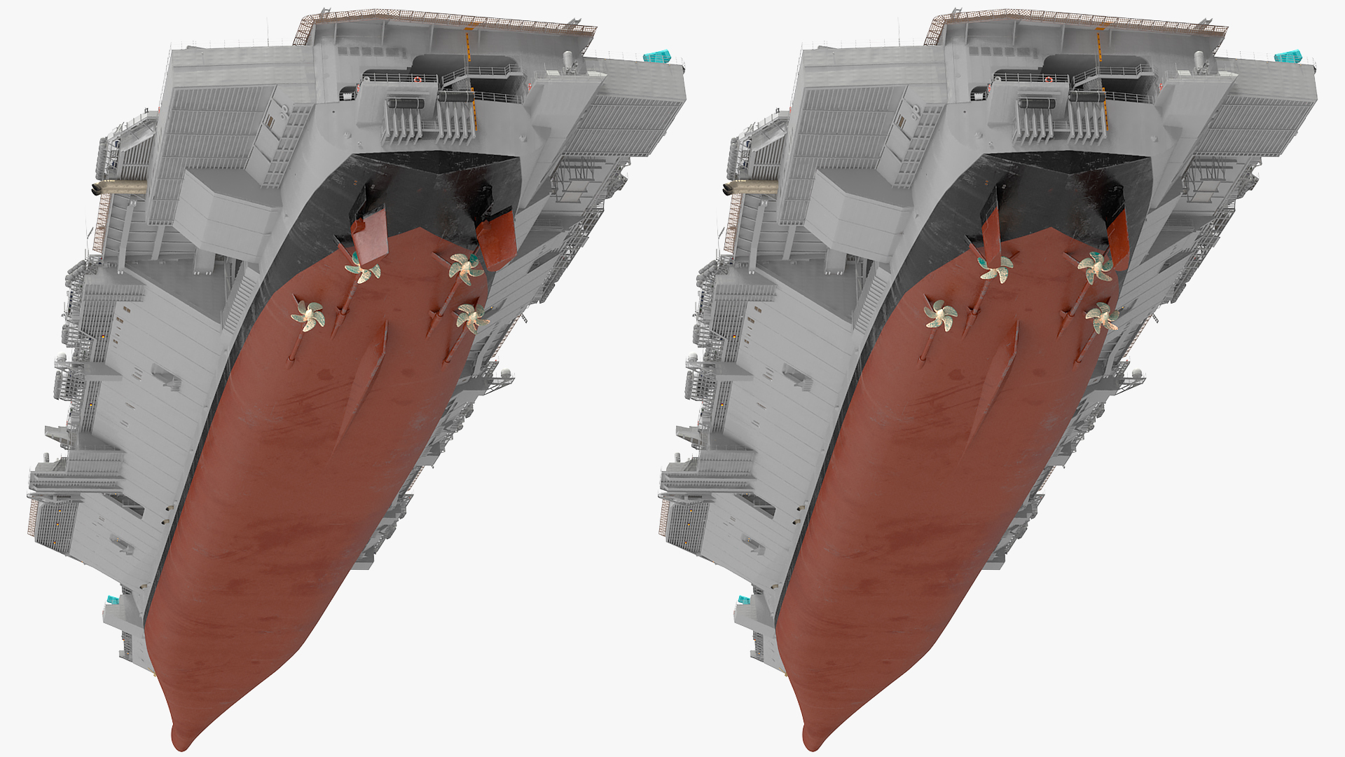 USS Gerald Ford Aircraft Carrier Rigged 3D model