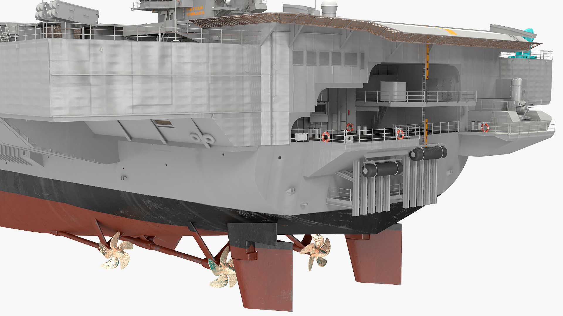 USS Gerald Ford Aircraft Carrier Rigged 3D model