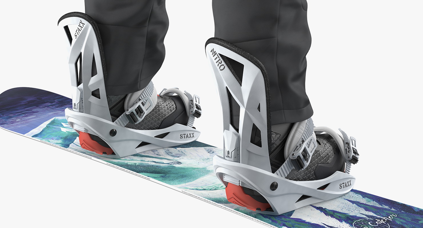 3D model Snowboarder on Board