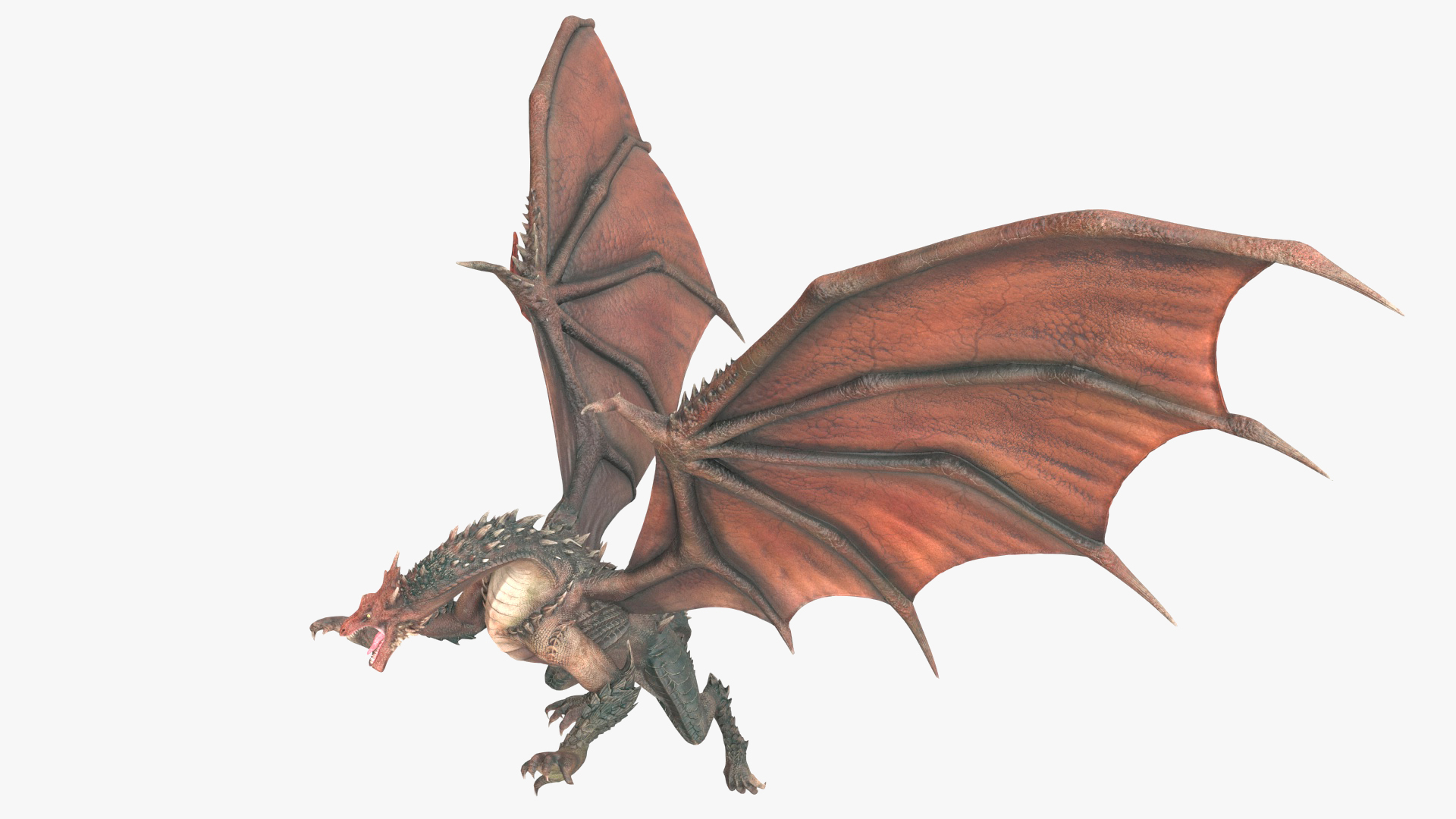 3D model Fantasy Dragon Rigged for Maya