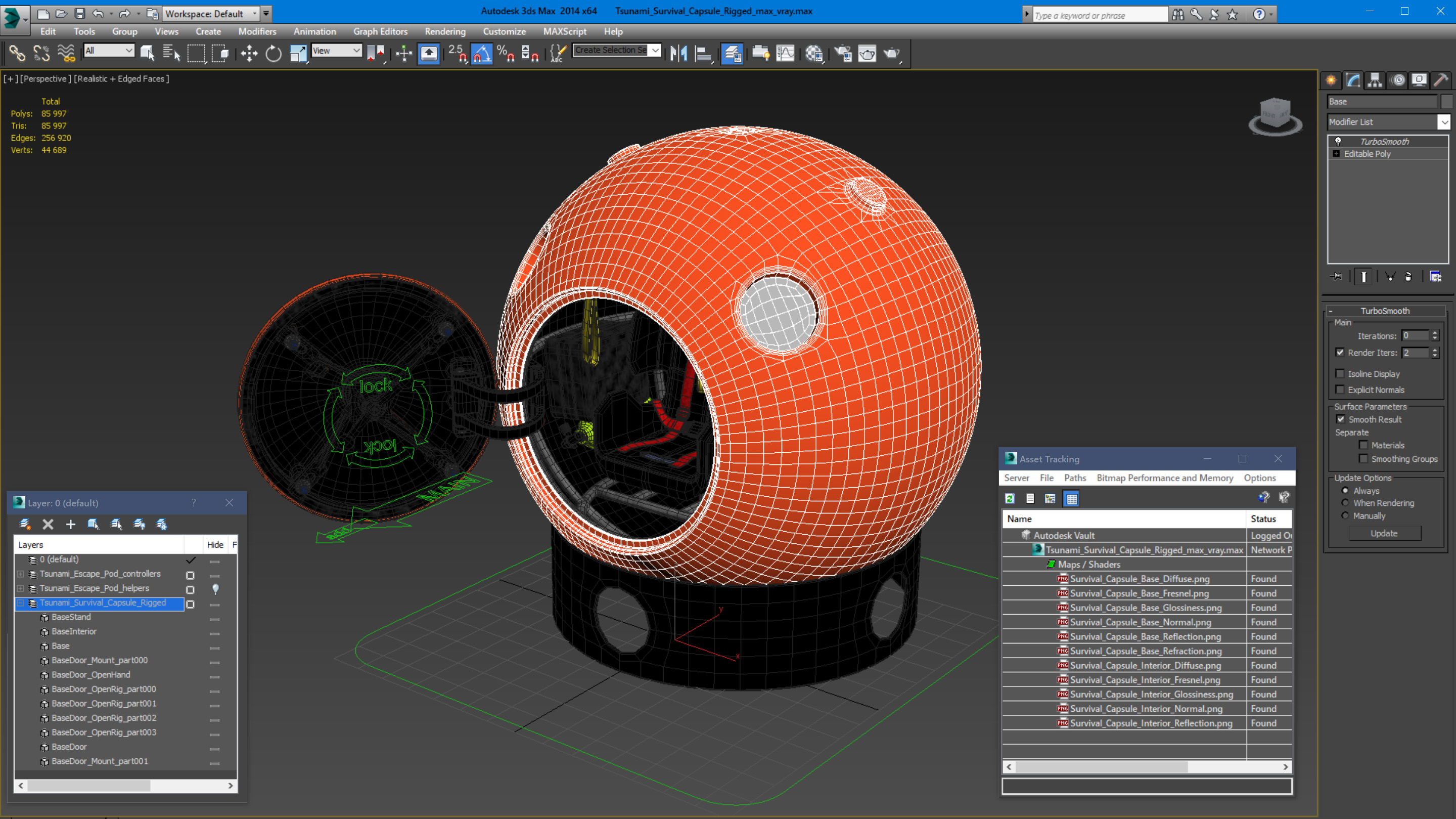 3D Tsunami Survival Capsule Rigged
