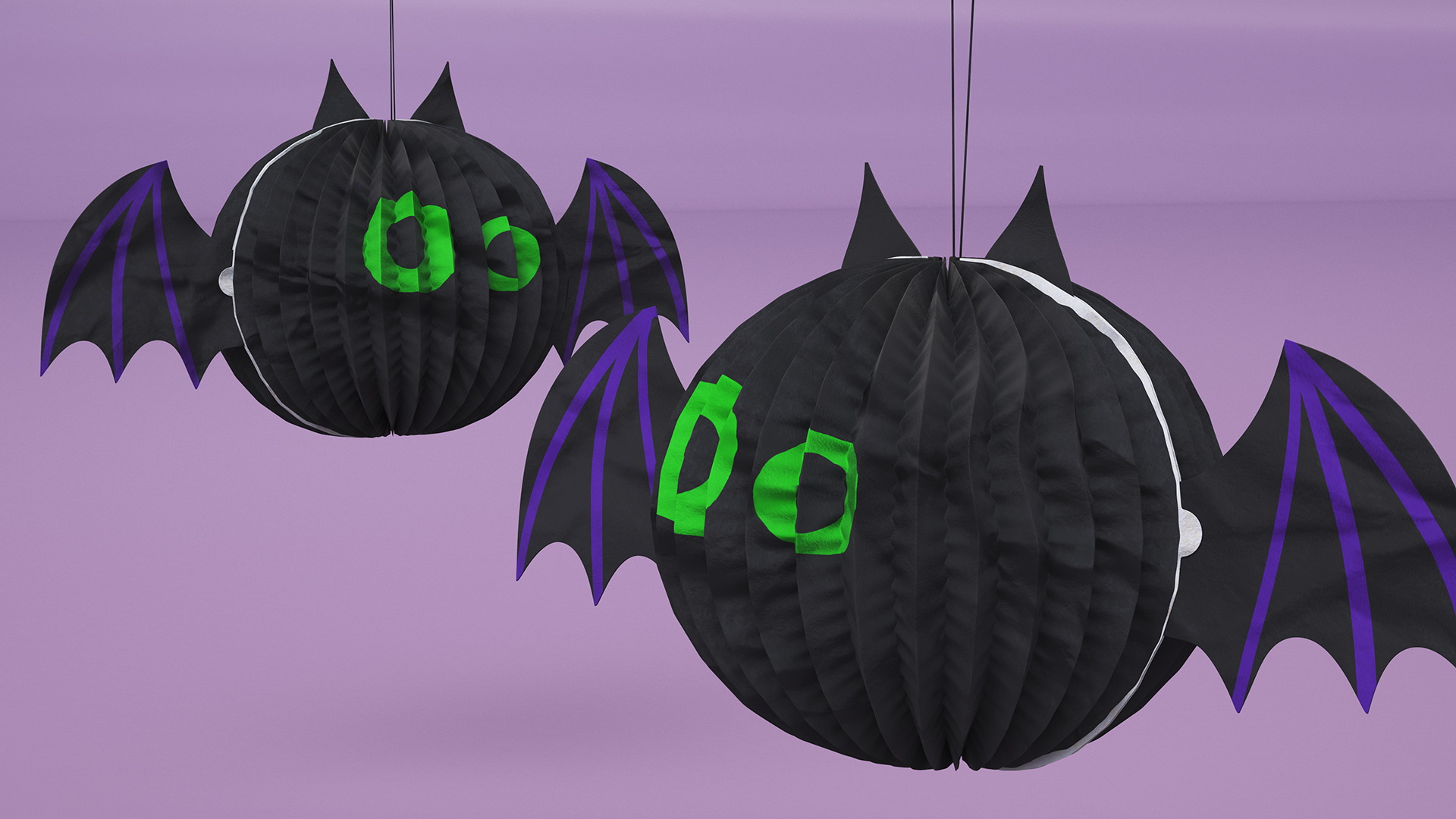 3D Halloween Bat Paper Decorations