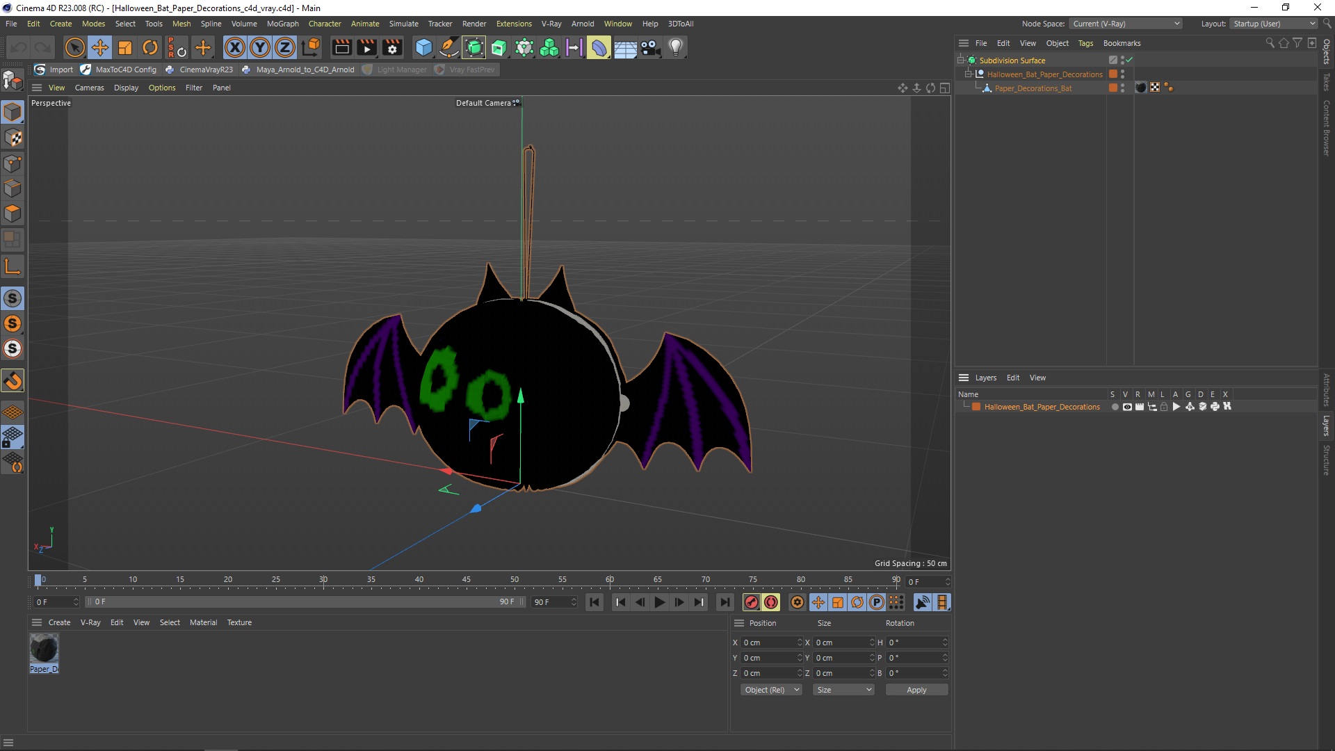 3D Halloween Bat Paper Decorations