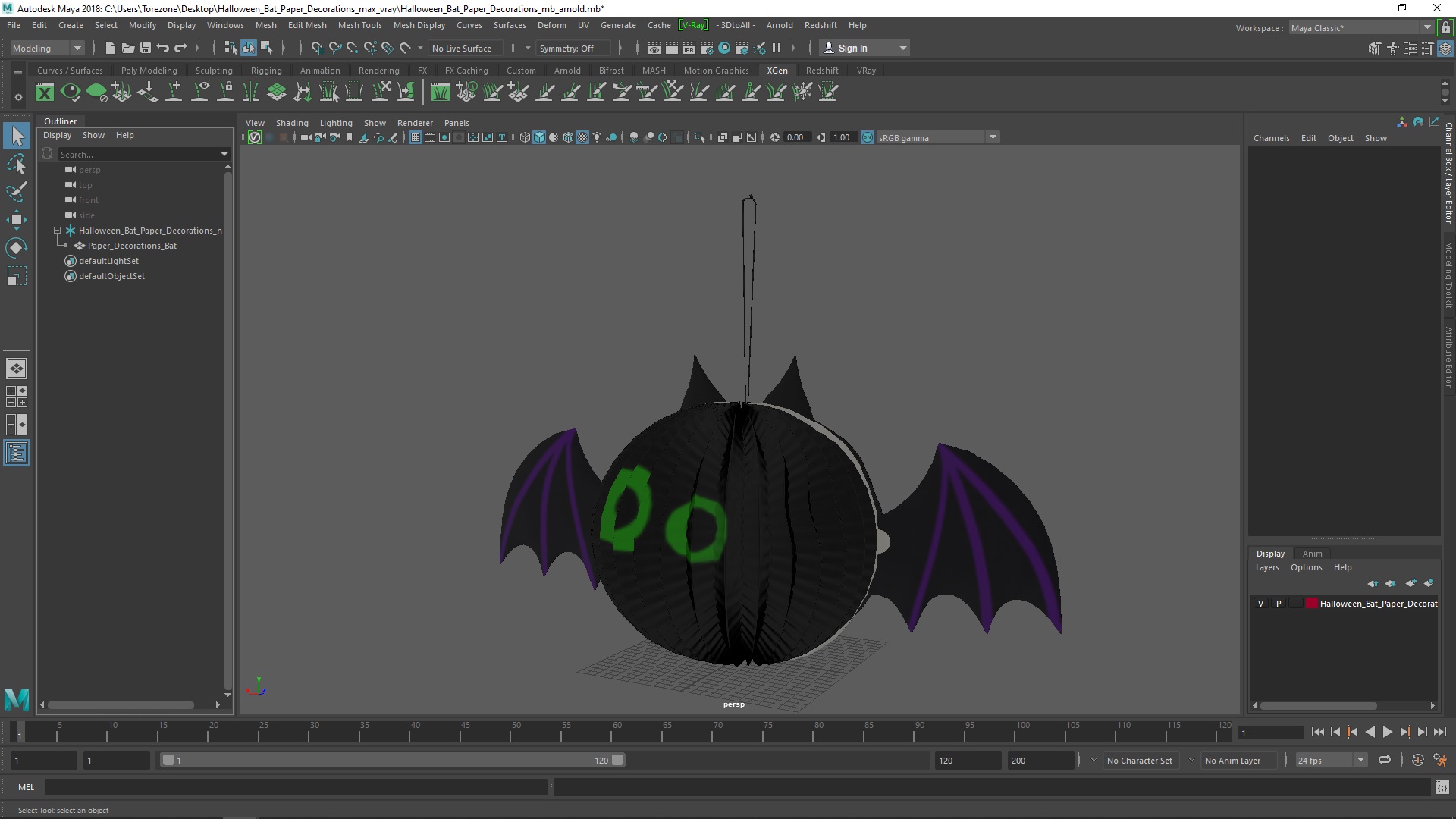 3D Halloween Bat Paper Decorations