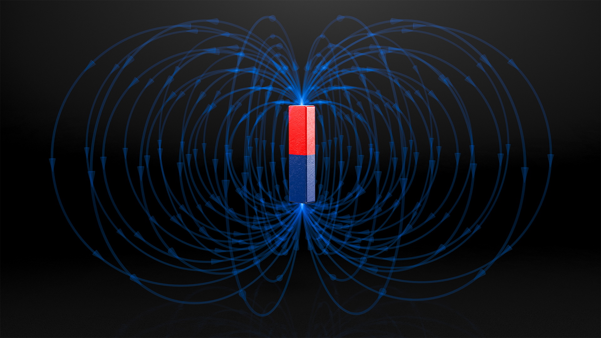 3D model Magnetic Field Rectangle Bar Magnet