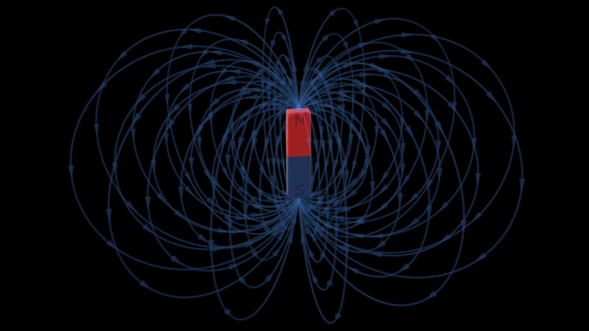 3D model Magnetic Field Rectangle Bar Magnet