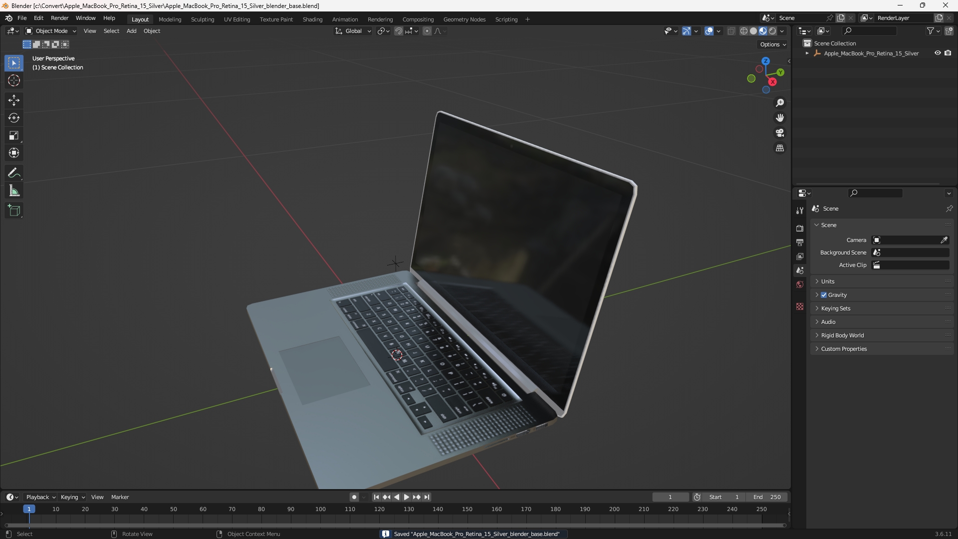 Apple MacBook Pro Retina 15 Silver - view 10