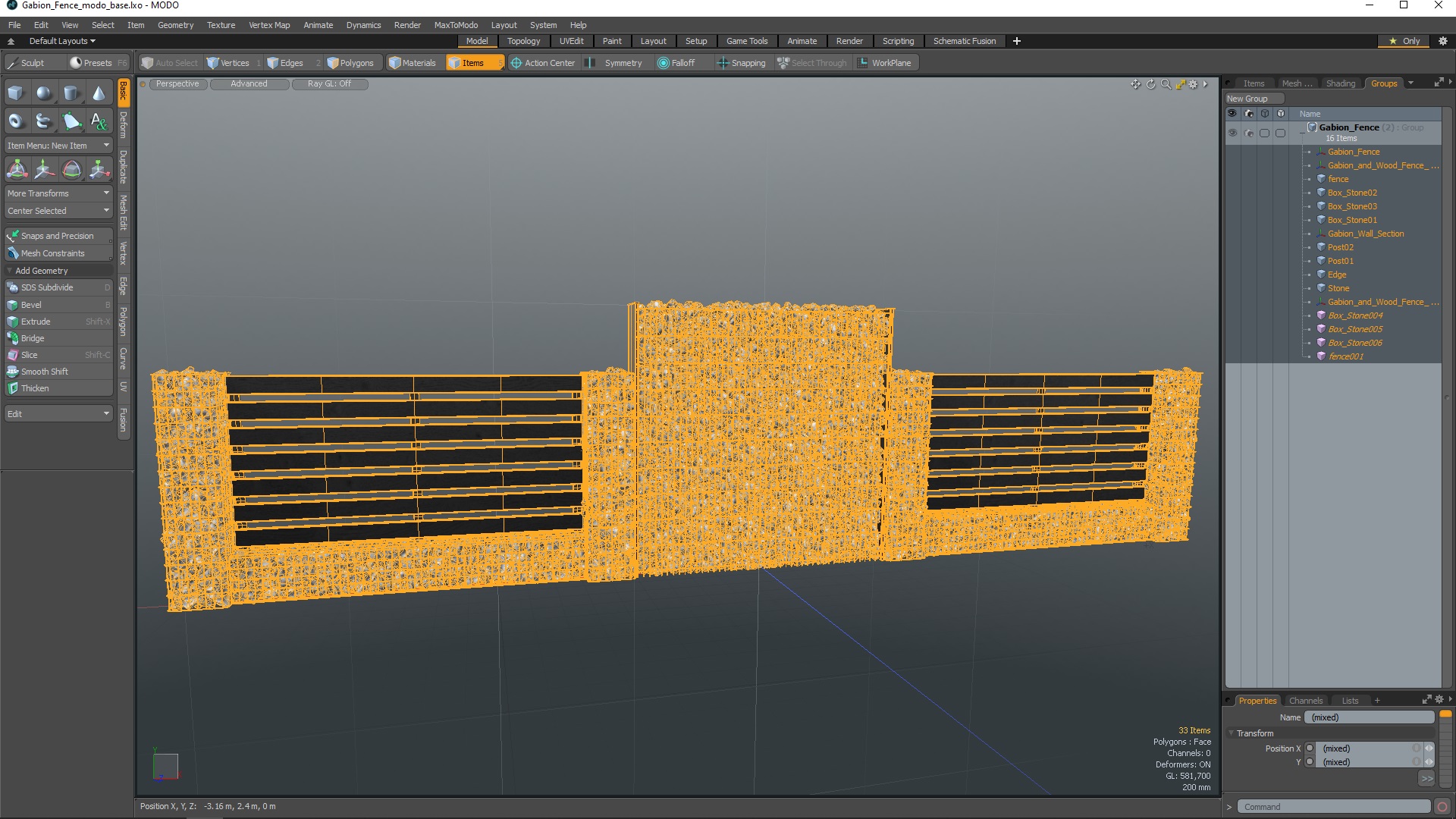 Gabion Fence 3D