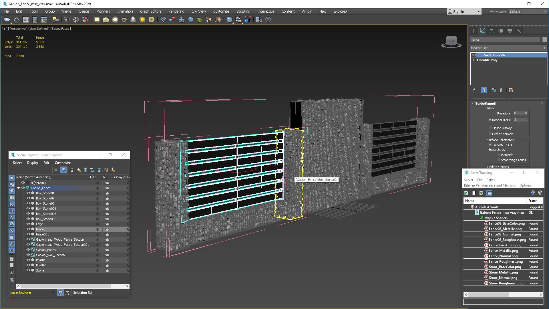 Gabion Fence 3D