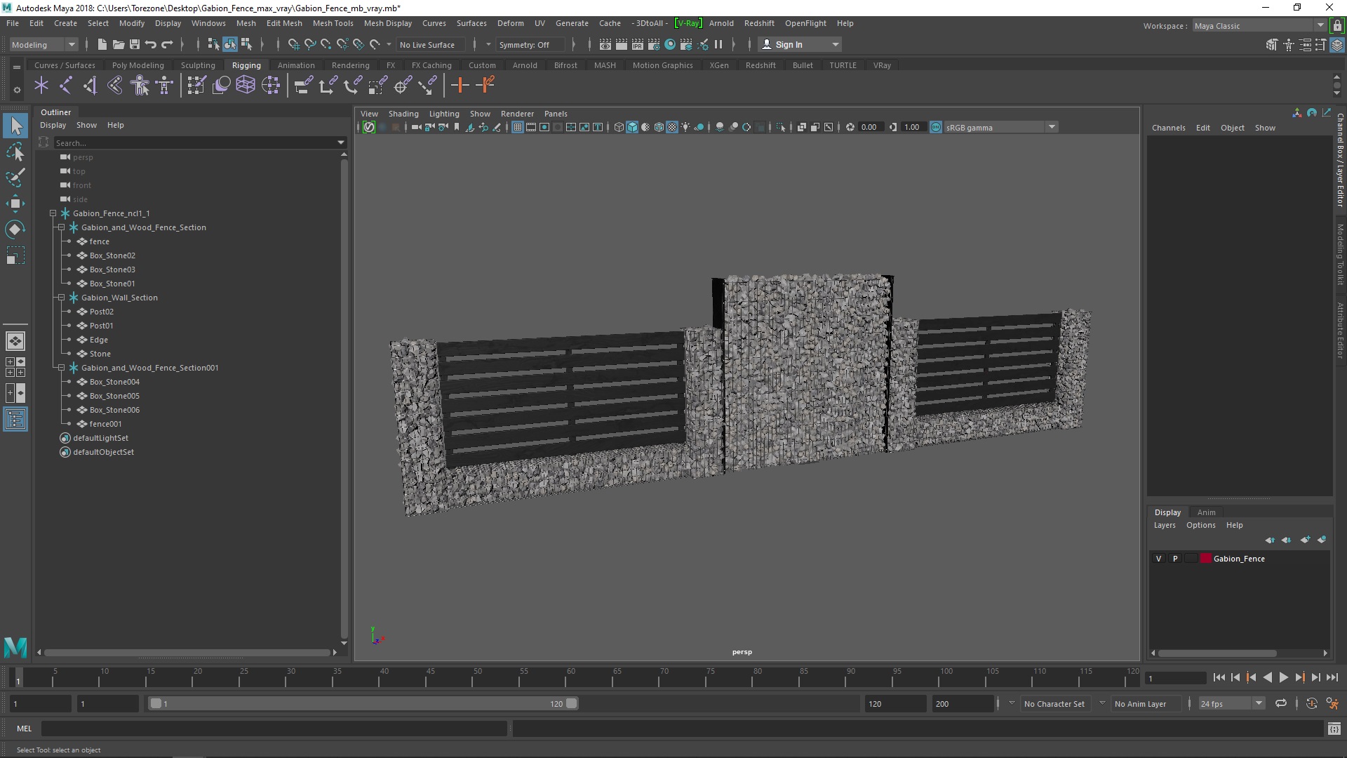 Gabion Fence 3D