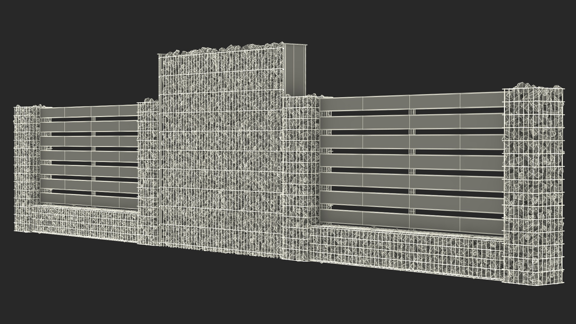 Gabion Fence 3D