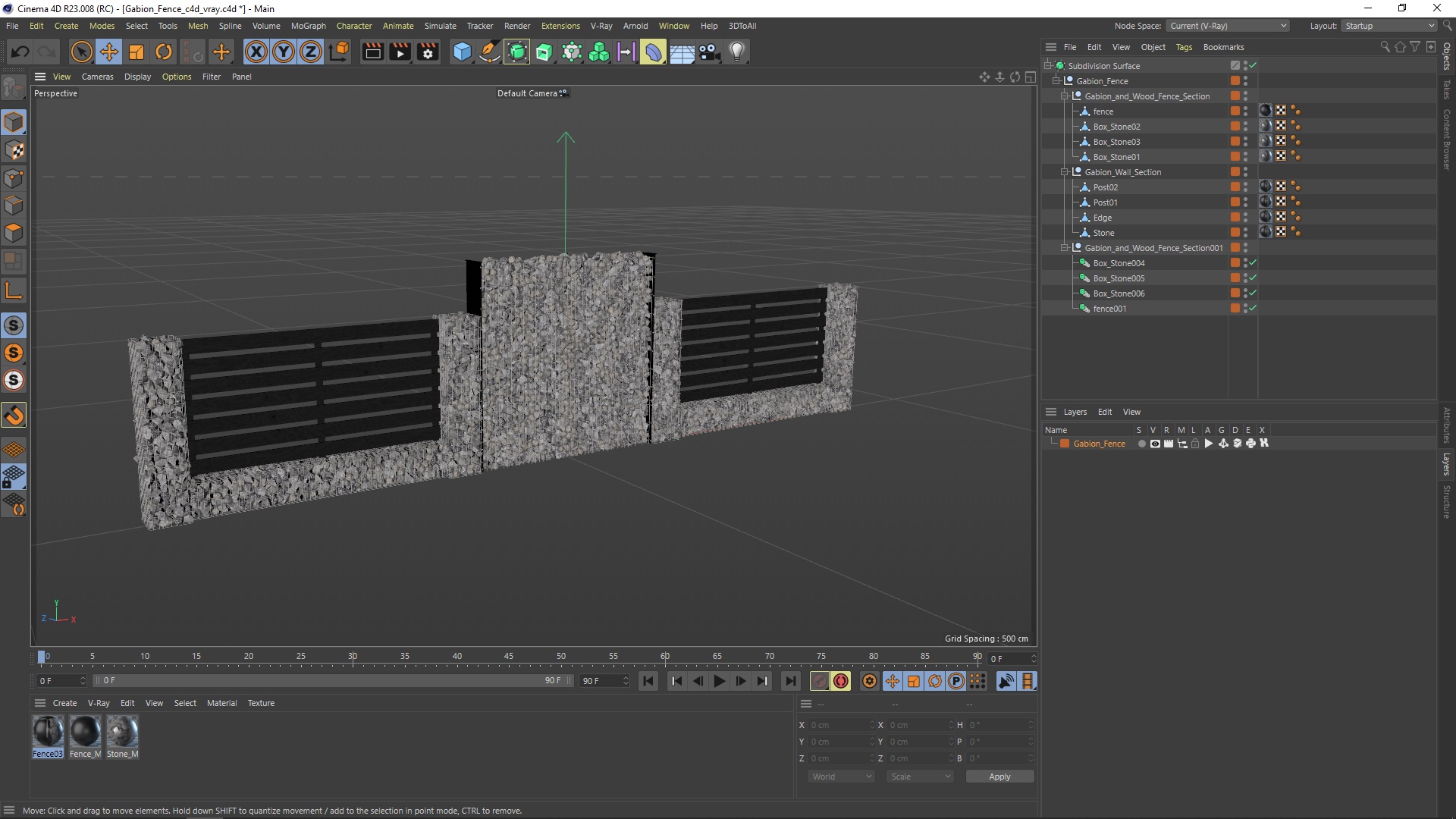 Gabion Fence 3D