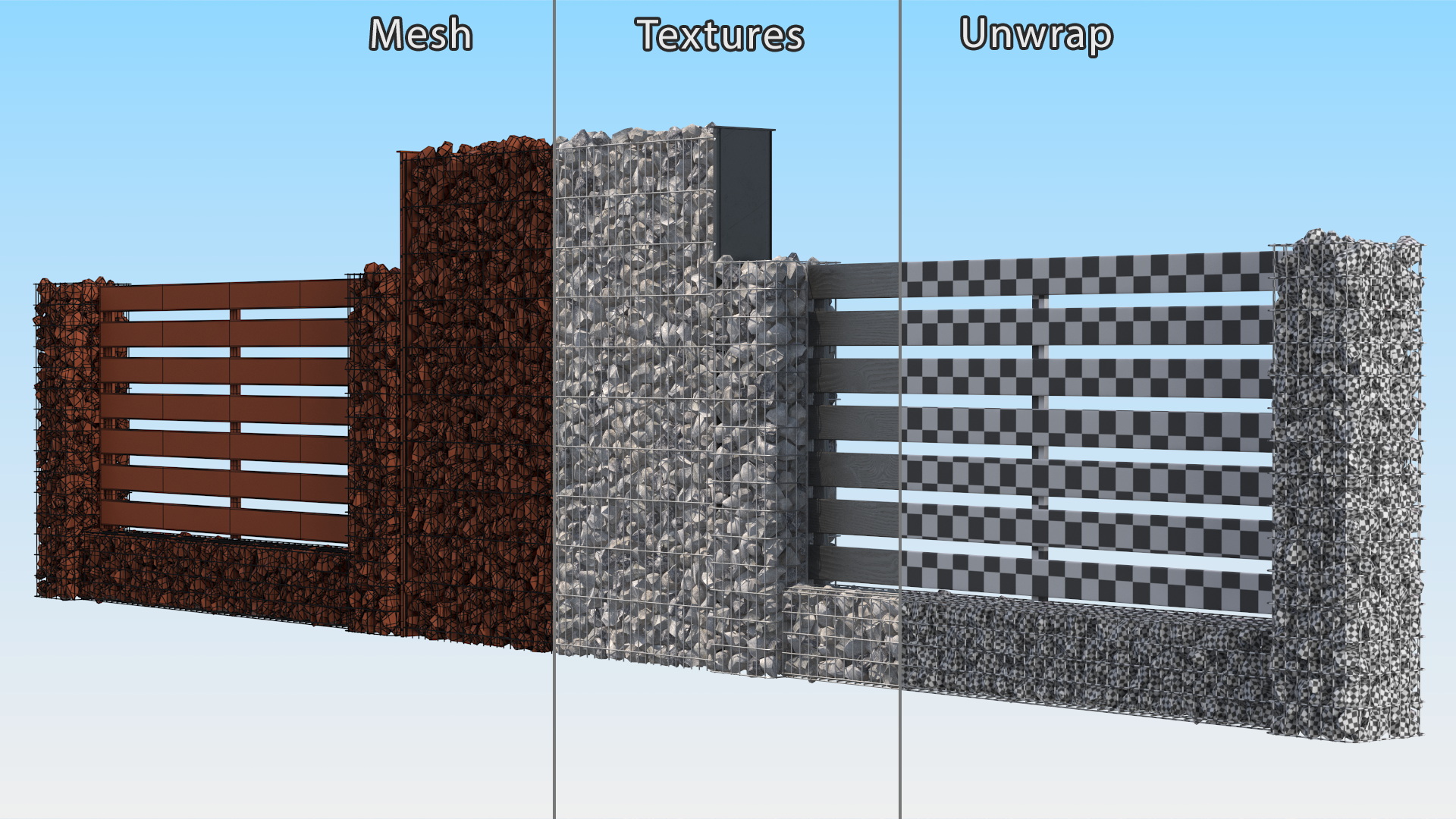 Gabion Fence 3D