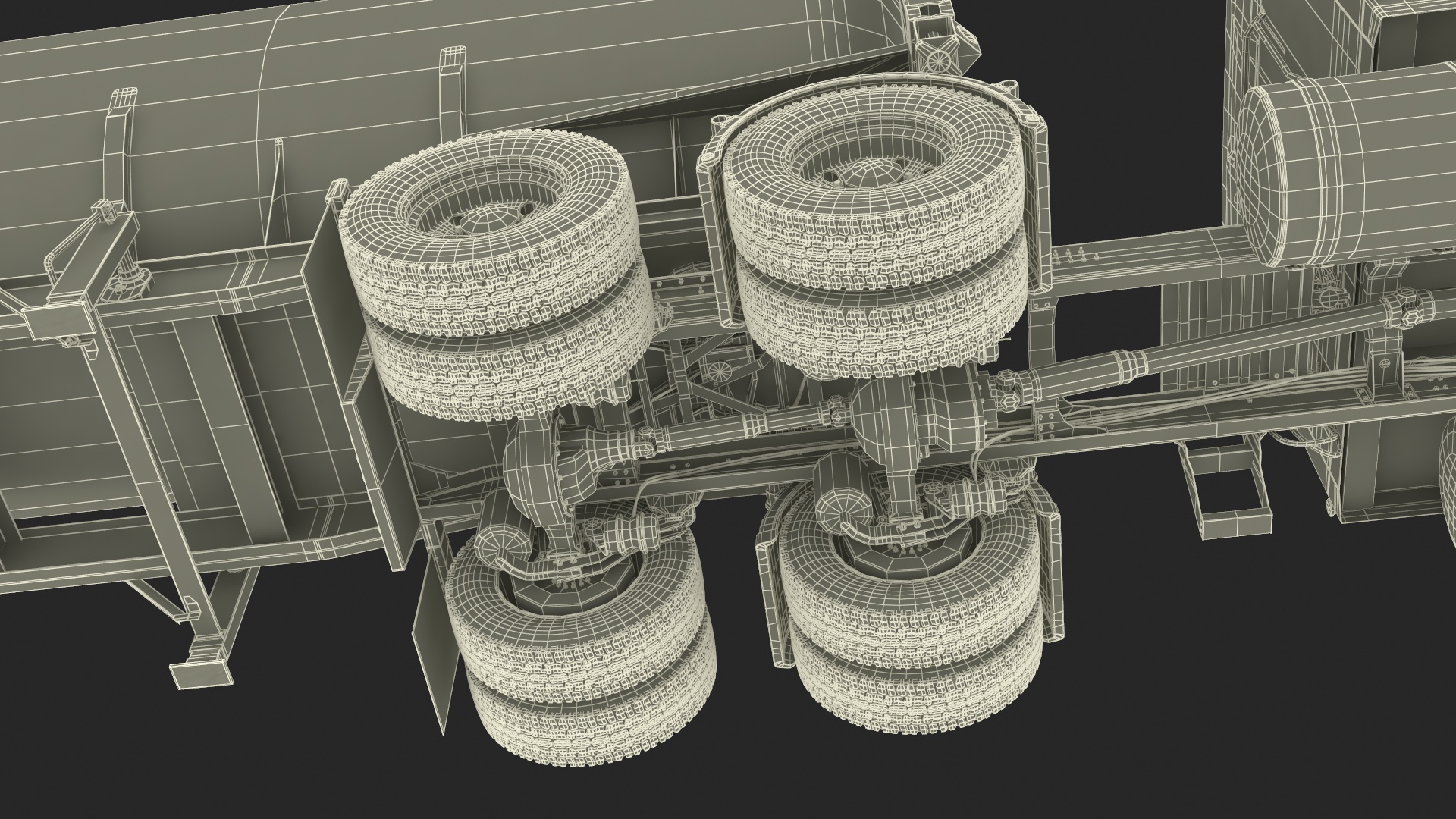 3D Freight Truck with Gas Tank LNG