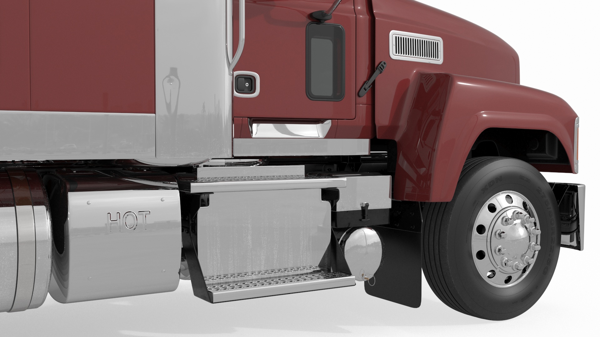 3D Freight Truck with Gas Tank LNG