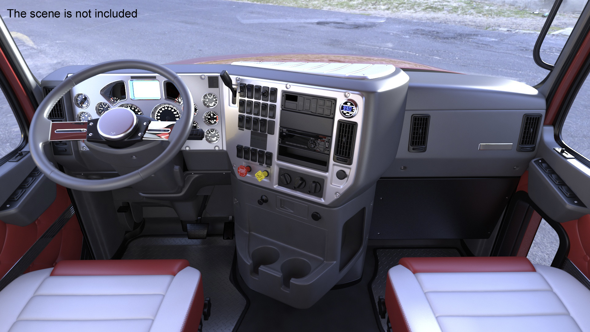 3D Freight Truck with Gas Tank LNG
