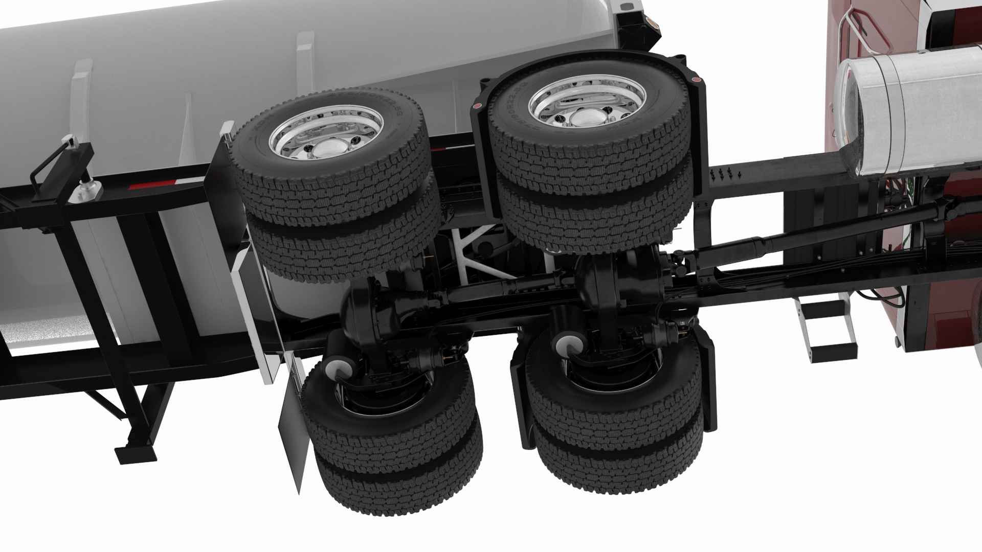 3D Freight Truck with Gas Tank LNG