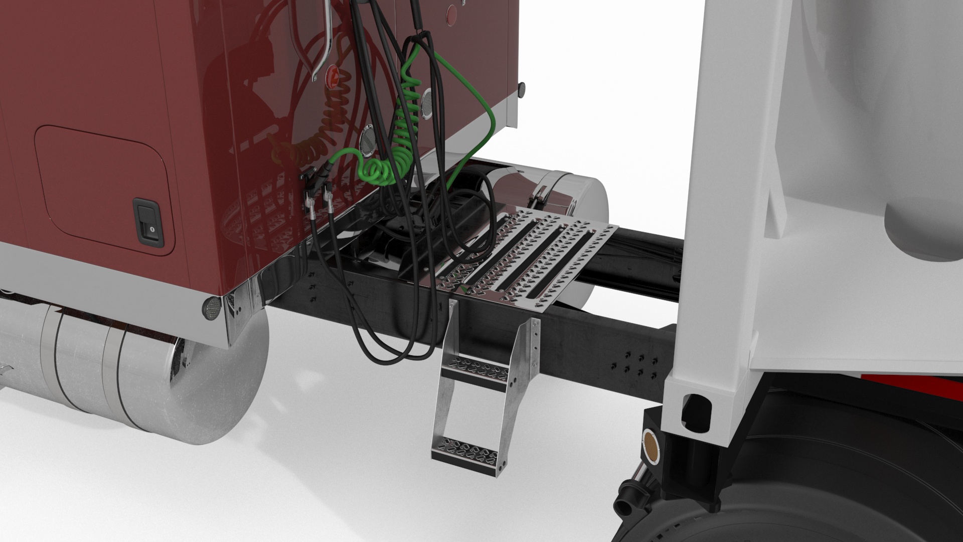 3D Freight Truck with Gas Tank LNG