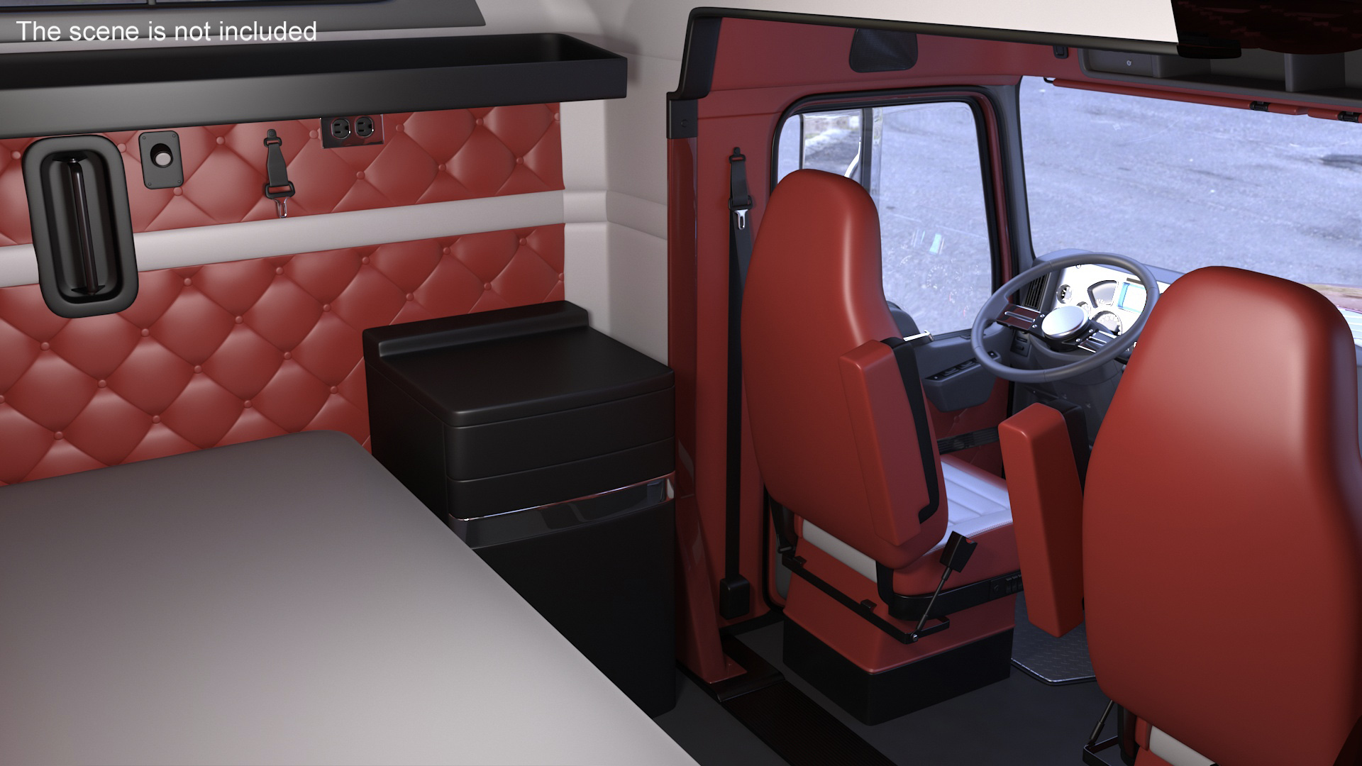 3D Freight Truck with Gas Tank LNG