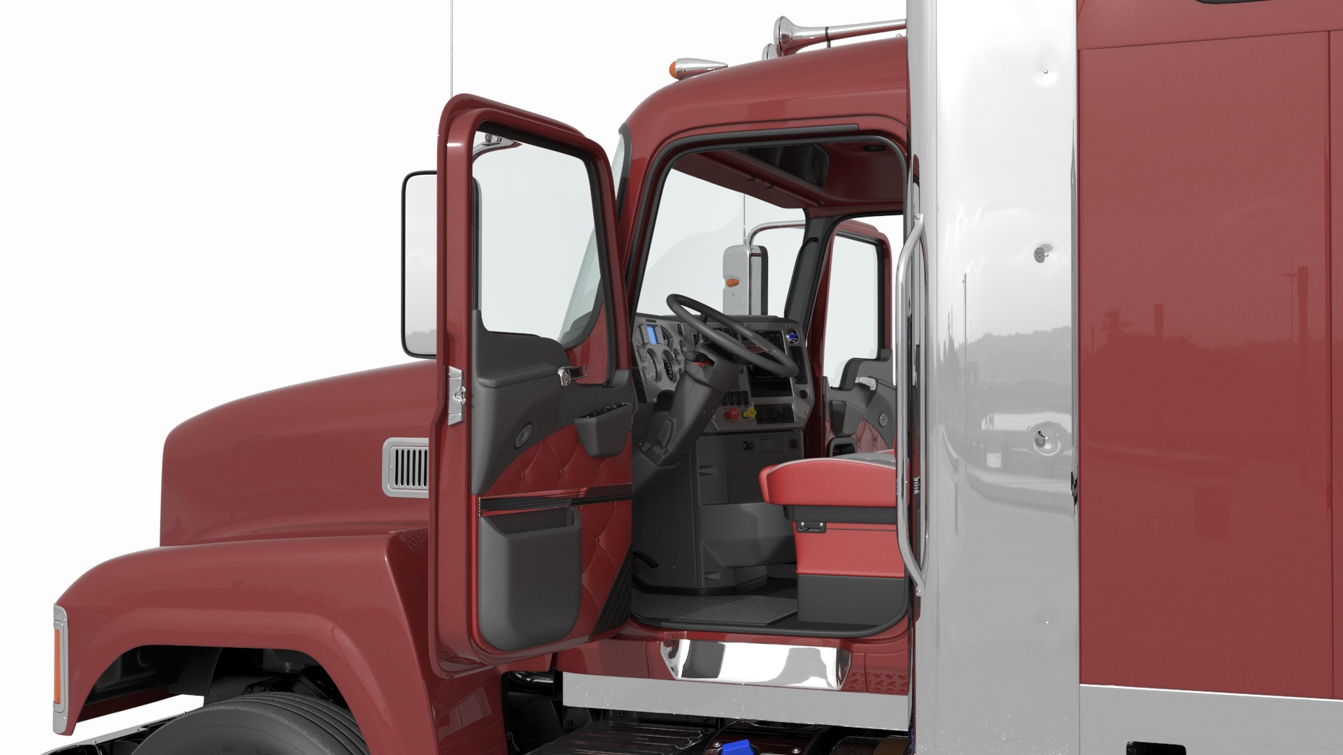 3D Freight Truck with Gas Tank LNG