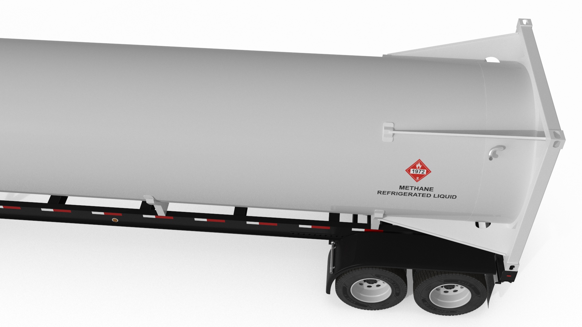 3D Freight Truck with Gas Tank LNG