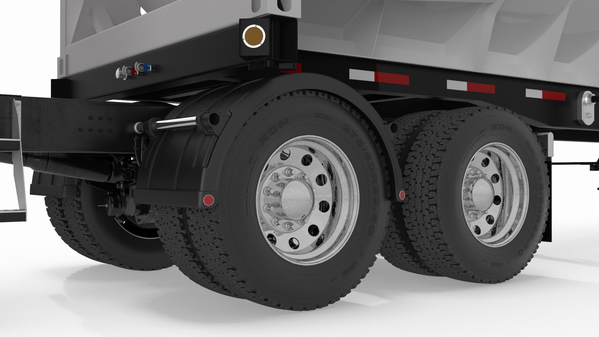 3D Freight Truck with Gas Tank LNG