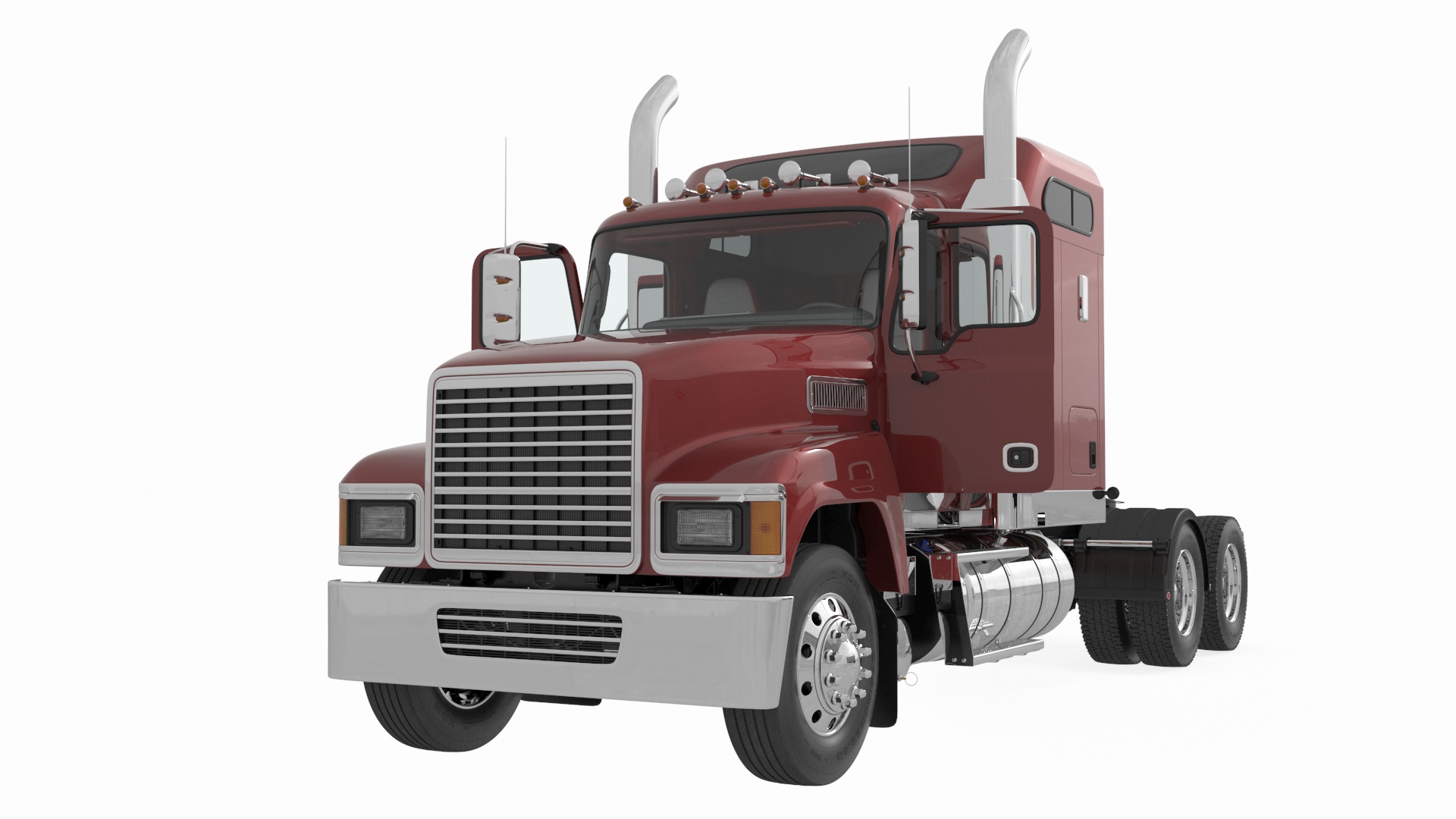 3D Freight Truck with Gas Tank LNG
