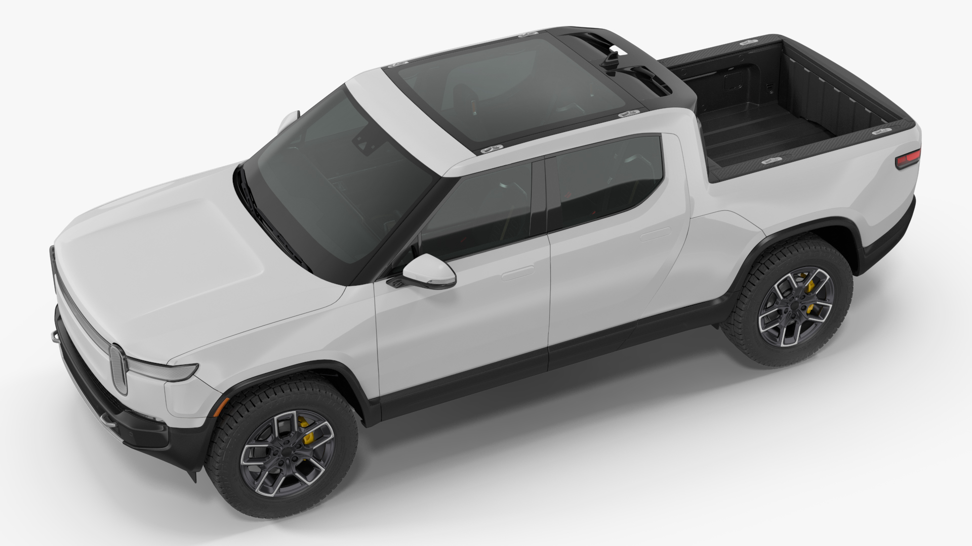 Electric Pickup Truck White 3D