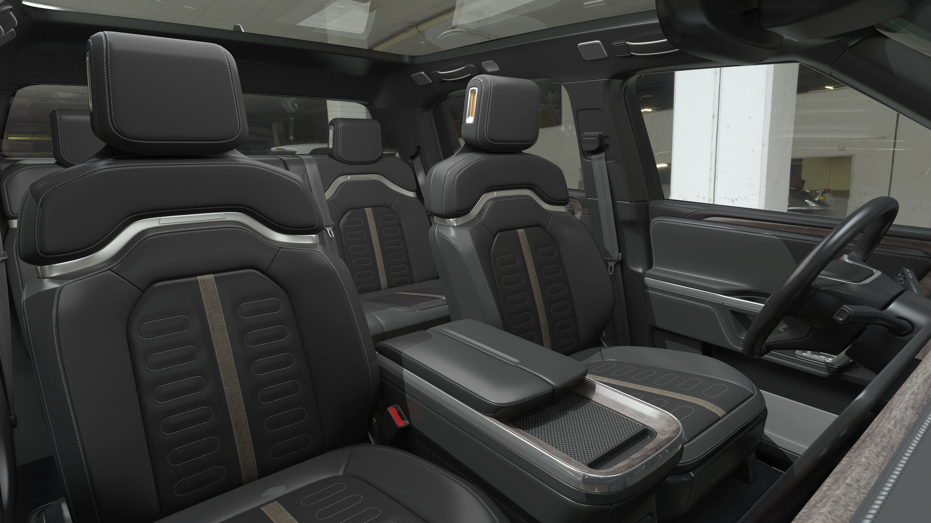 Electric Pickup Truck White 3D