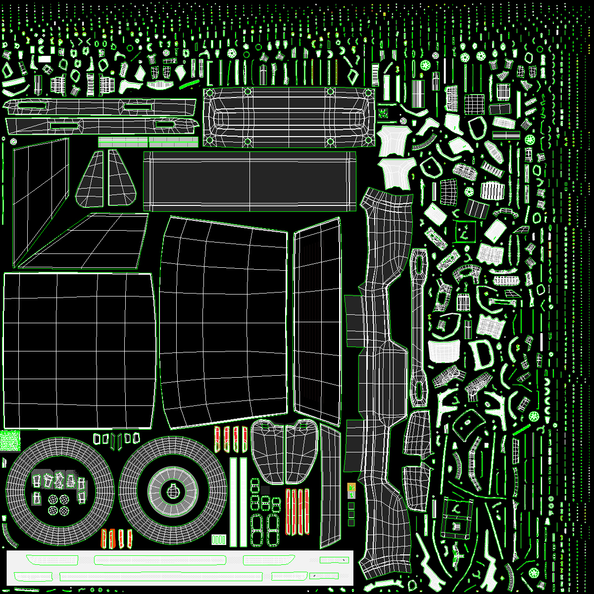 Electric Pickup Truck White 3D