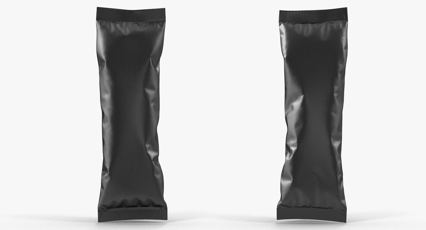 3D model Small Black Bag Template for Snacks