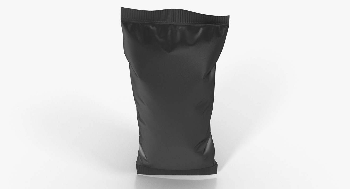 3D model Small Black Bag Template for Snacks