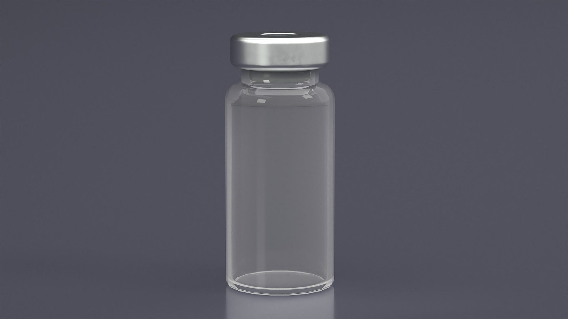Sterile 10ml Vial with Rubber Stopper 3D