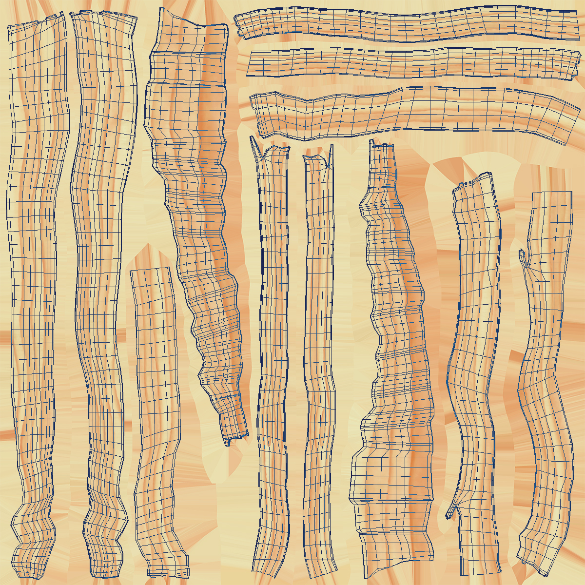 3D Scattered Wood Shavings model