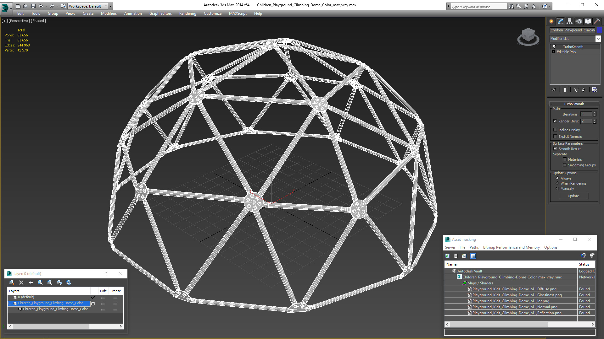Children Playground Climbing-Dome Color 3D model